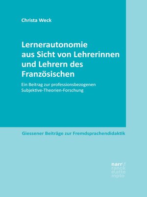 cover image of Lernerautonomie aus Sicht von Lehrerinnen und Lehrern des Französischen